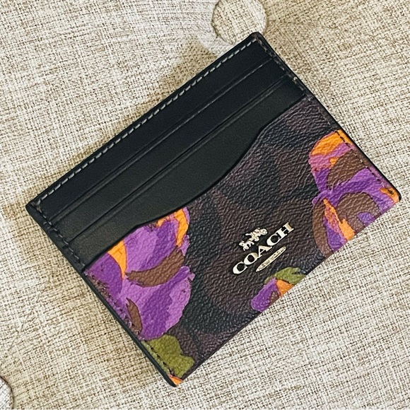 Coach slim floral card case - Picture 3 of 5